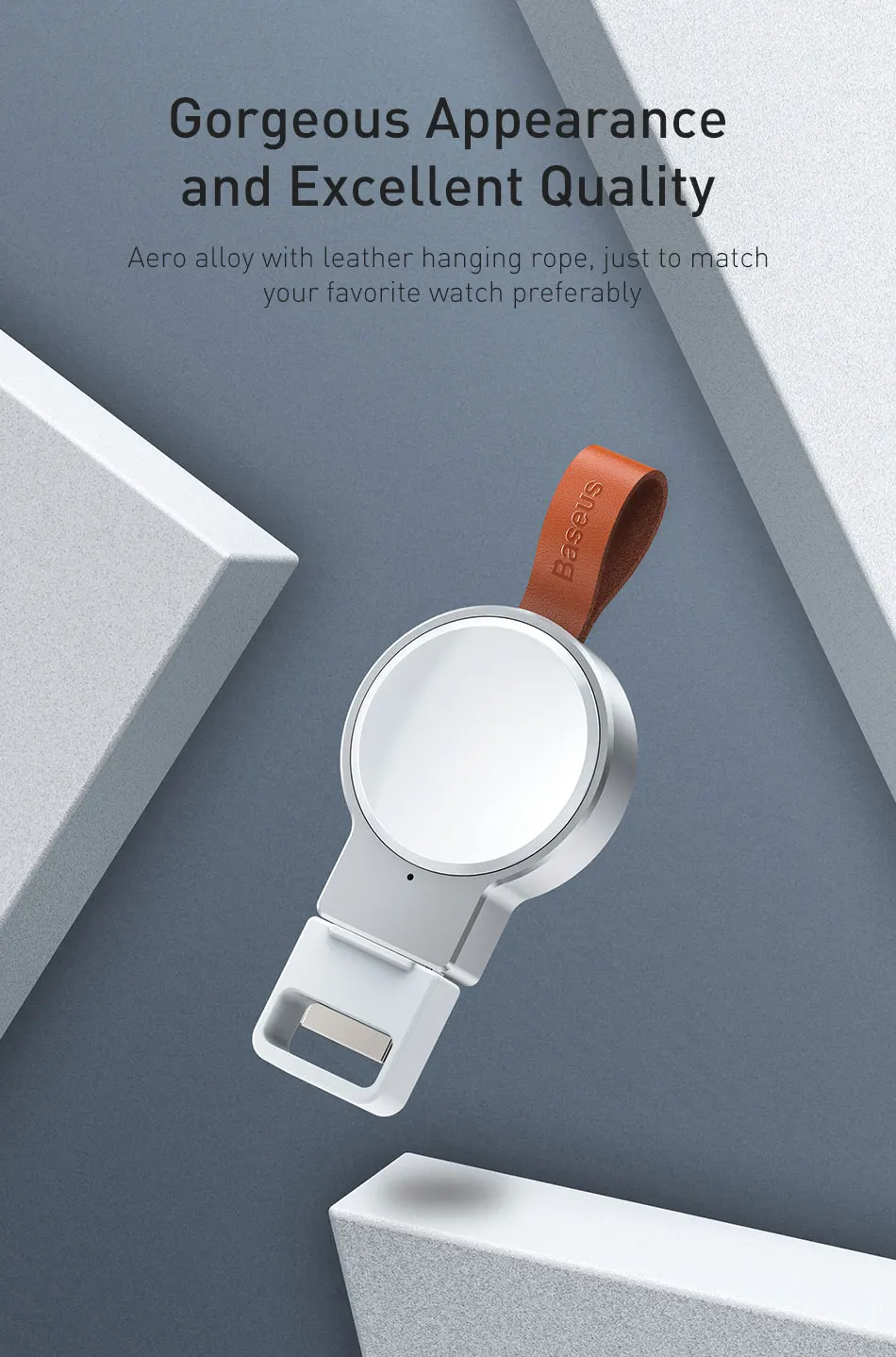 Baseus Портативный Беспроводной Зарядное устройство для наручных часов Apple Watch 4, версия 1, 2, 3, ремешок QI Беспроводной Зарядка для Iphone часы Беспроводной зарядного устройства с Usb слот