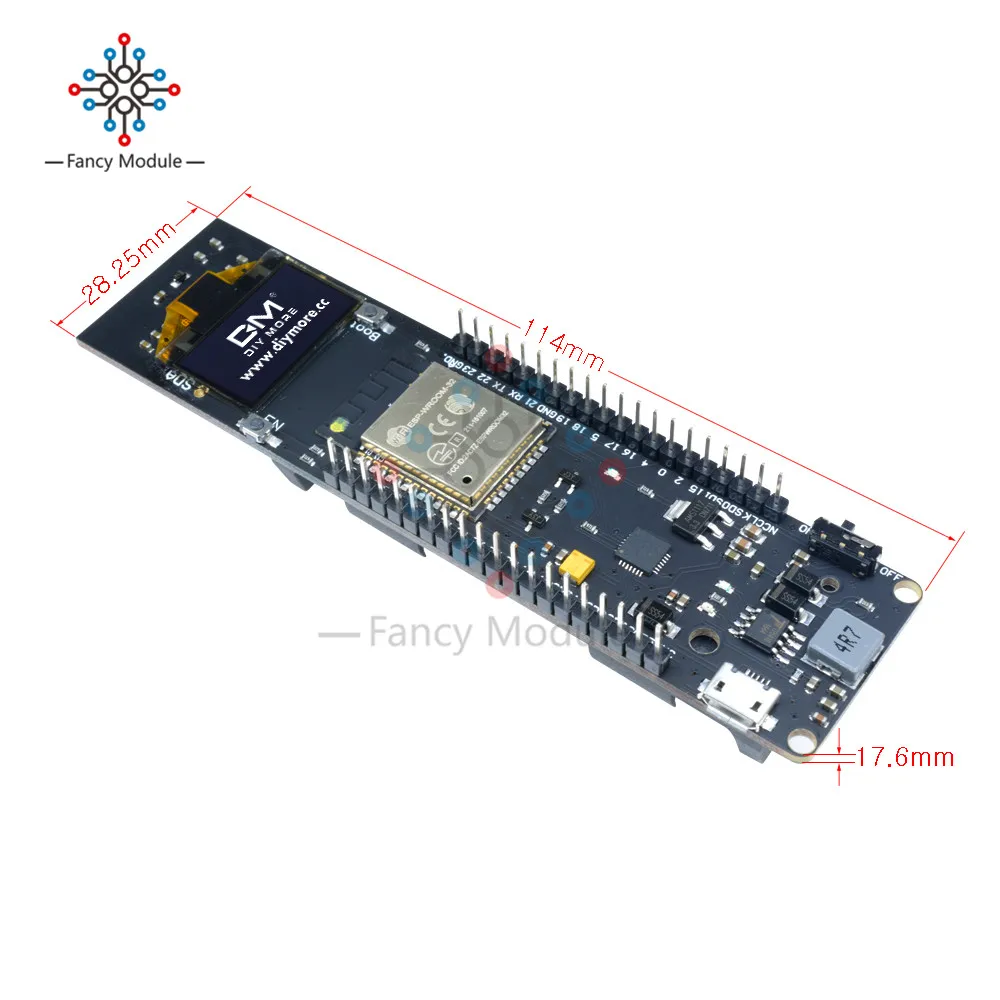 Для ESP32 0 96 ''OLED дисплей дюйма Wi-Fi Bluetooth 18650 литиевая Защита аккумулятора