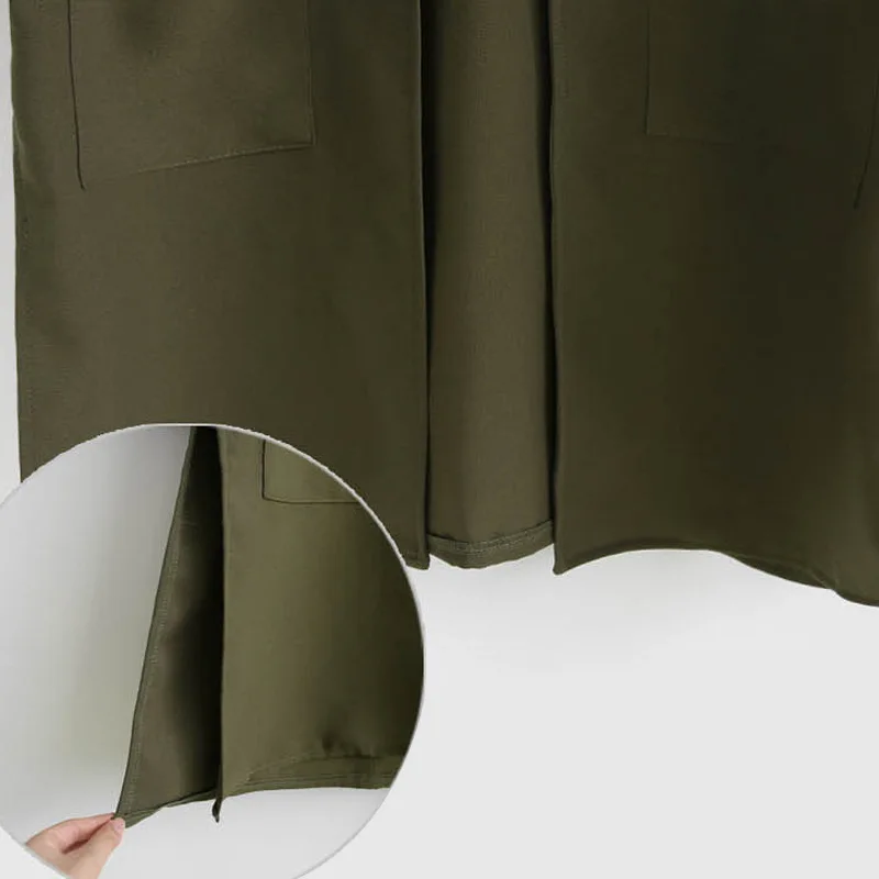 Женское шерстяное пальто с карманами Осень-зима | Женская одежда