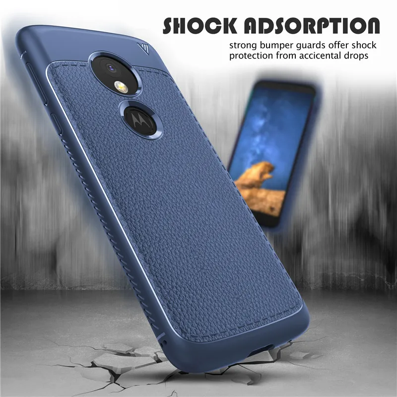 Bosilang Gentry с кожаным покрытием ТПУ Футляр для телефона для Motorola E5 Бизнес Стиль личи кожи прикрепляющийся к травмы чехол из термопластичного полиуретана