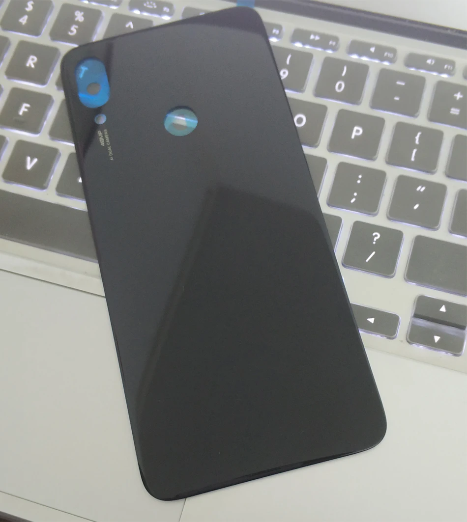 Оригинальная стеклянная задняя крышка батарейного отсека для Xiaomi Redmi Note 7 Pro, задняя крышка корпуса, задняя крышка, запасные части+ клей 3M