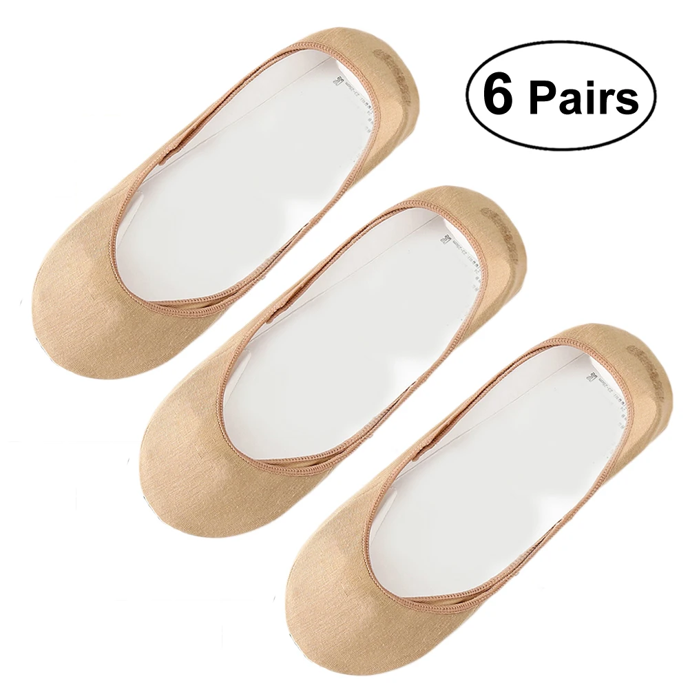 6 пар низкие лайнеры носки Нескользящие хлопковые невидимые носки|Носки-следки| |