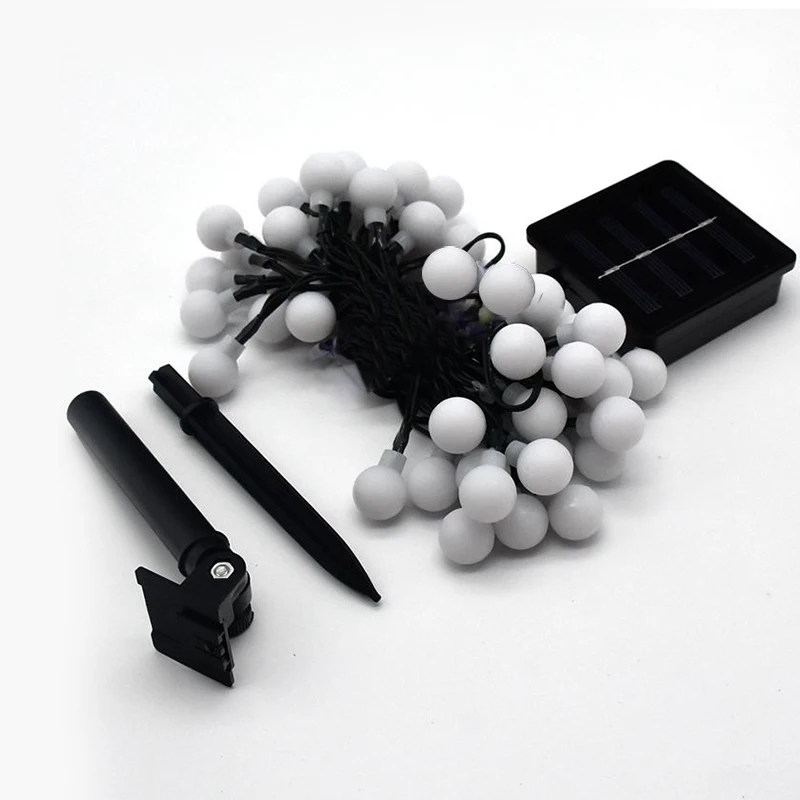 Litwod солнечный светильник наружный 50 бусин 7 метров светодиодный звездный веревка