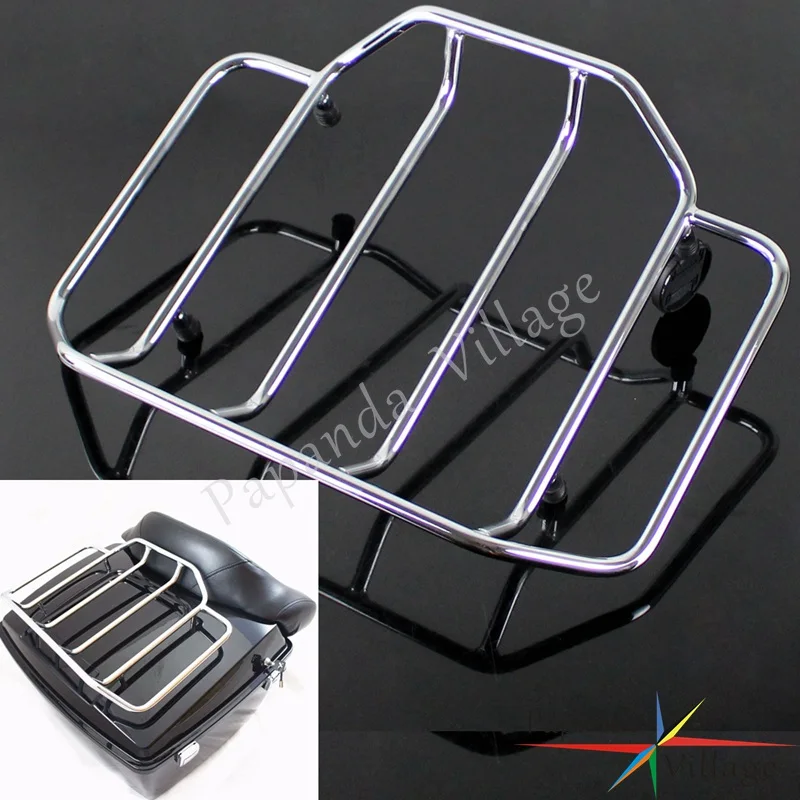 Papanda мотоциклетная хромированная стальная багажная верхняя стойка для Harley Road King