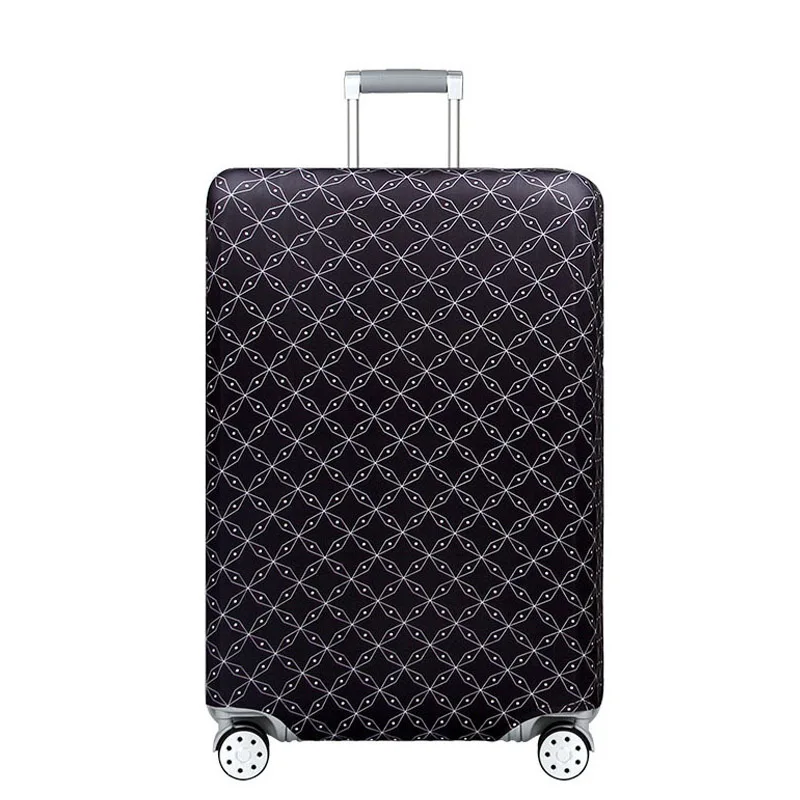 Black Case Cover Утолщенный чехол для дорожного костюма 19-32 дюймов, эластичные разноцветные чехлы для багажа, защитный чехол для тележки, аксессуары для путешествий - Цвет: Black Case Cover