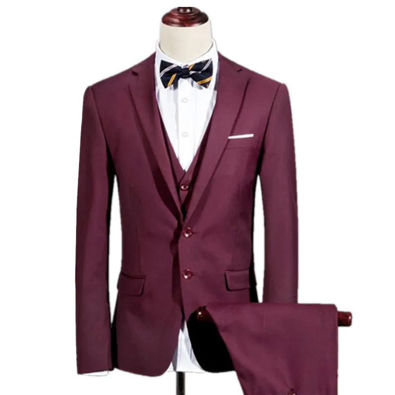 Мужской деловой костюм пиджак брюки и жилет комплект из 3 предметов куртки брюк