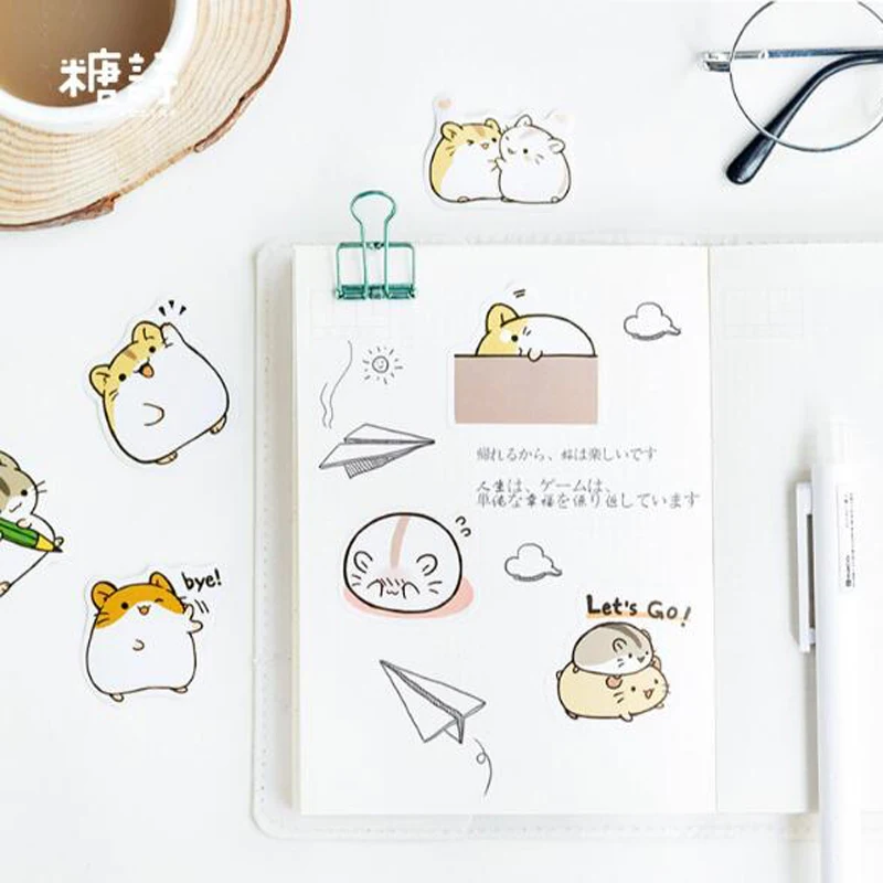 45 шт./кор. милые Животные Мышь Бумага декоративный стикер Diy альбом печать для