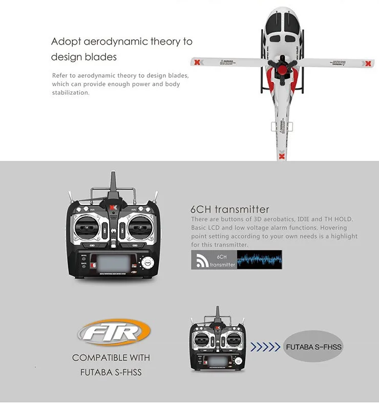 RC XK K123 2,4 ГГц 6CH с бесщеточным двигателем с 3-мя лезвиями вертолет RTF версия с 3D и 6G Системы вертолет