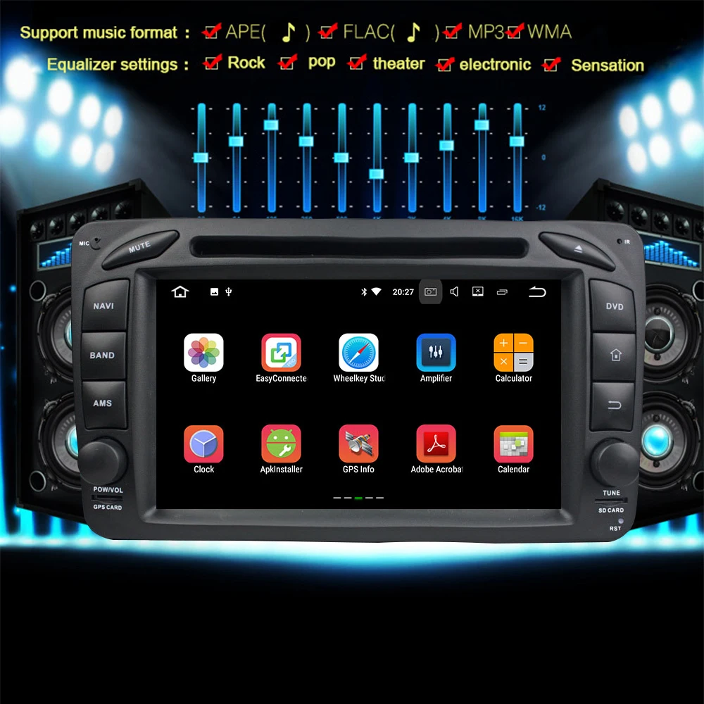 Двойной Din Автомобильный dvd-плеер для Mercedes-Benz ML CLK SLK W163 W203 W209 Bluetooth Авторадио GPS