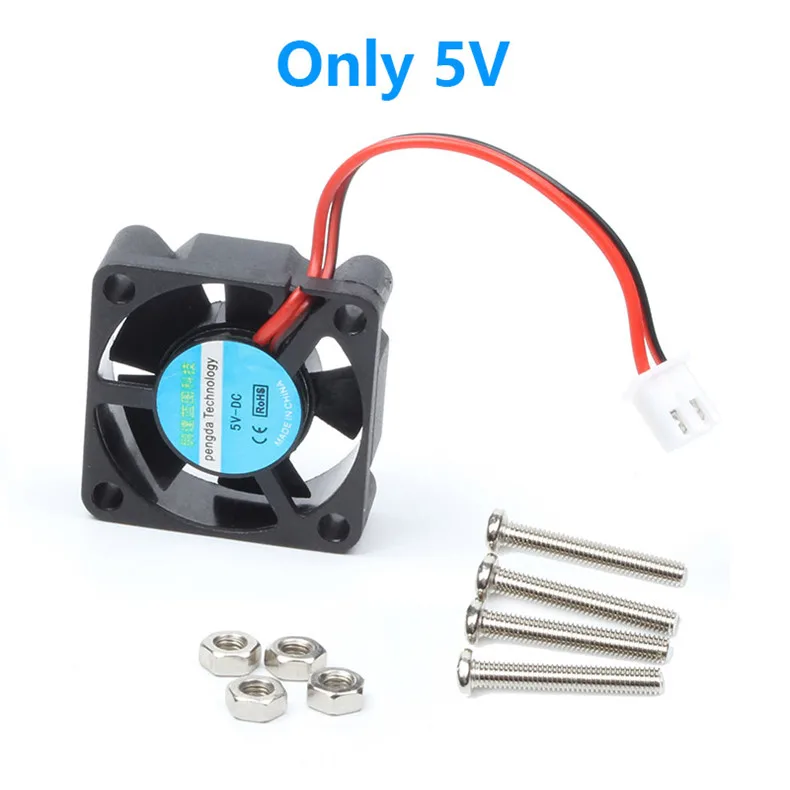 5V Вентилятор Raspberry Pi Регулируемый 5 в 0.2A 2Pin Бесщеточный Охлаждающий вентилятор для NESPi чехол для Raspberry Pi 3 Model B+ Plus/3/2/B - Цвет: 5V