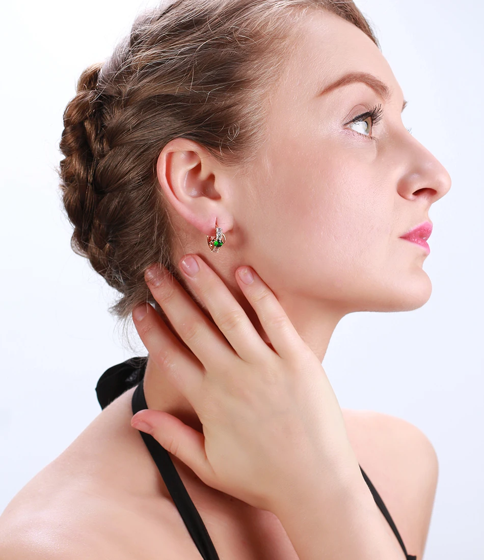 ORSA JEWELS, роскошные женские серьги-кольца, три цвета, AAA кубический циркон, Золотые серьги, модное ювелирное изделие, OME43