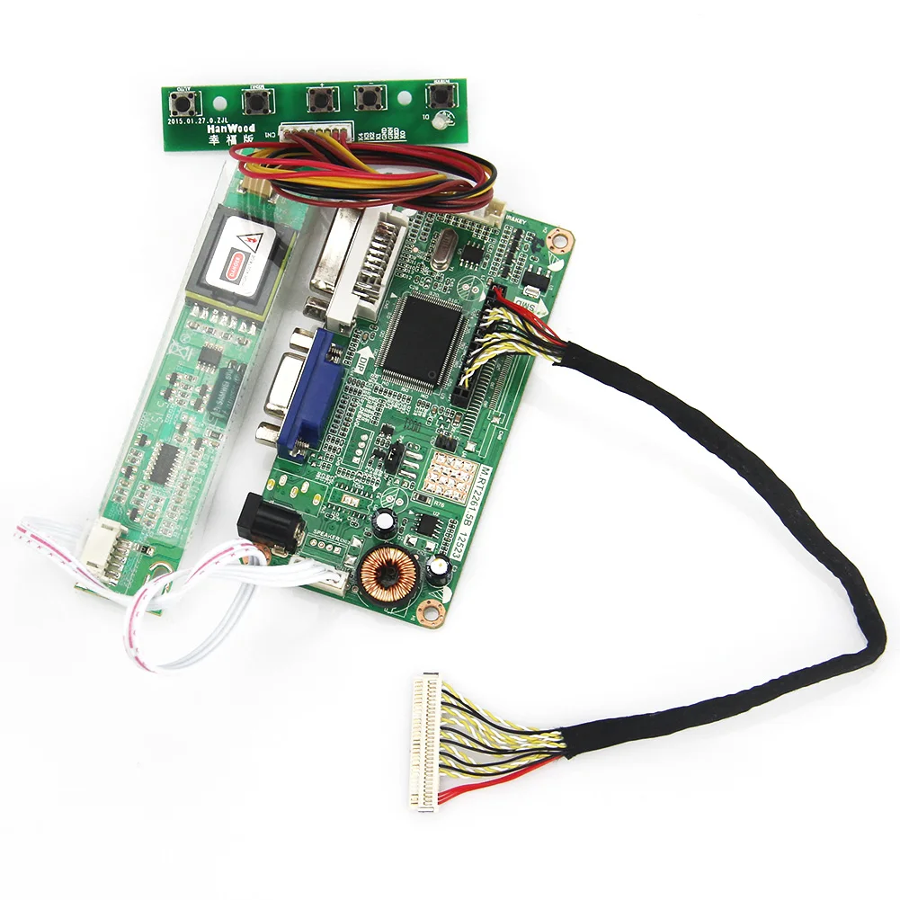 Плата драйверов VGA + DVI M.RT2261 M.RT2281 LCD/LED контроллер для ноутбука 1024*768 с монитором LVDS