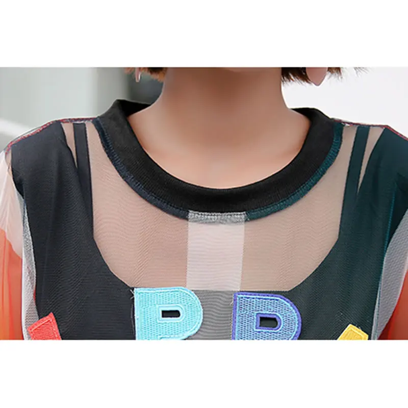 [XITAO] 2019 New Europe Casual Loose Patchwork Short Sleeve Pullover Dress O-neck Fashion Women Summer Mid-calf WBB3903 | Женская одежда