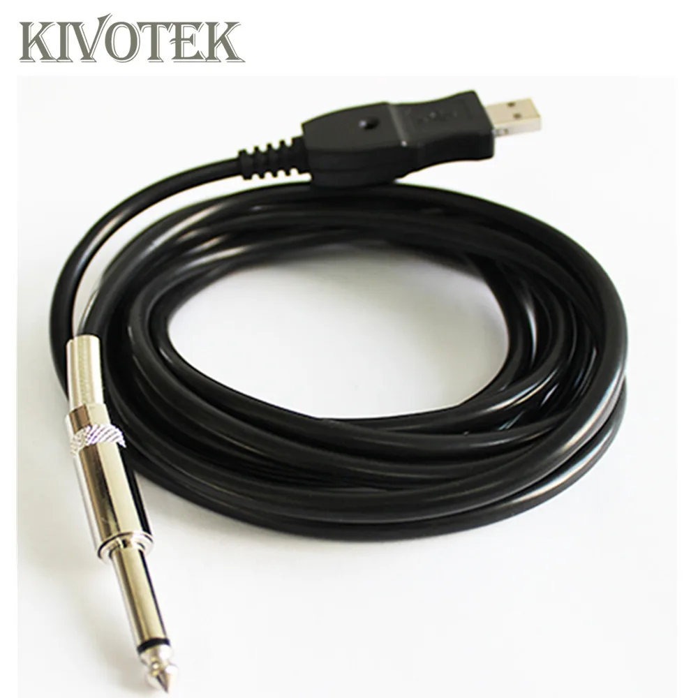 KIVOTEK 2 шт./лот 3 м гитарный аудио кабель бас 14 ''USB до 6 мм Разъем соединительный