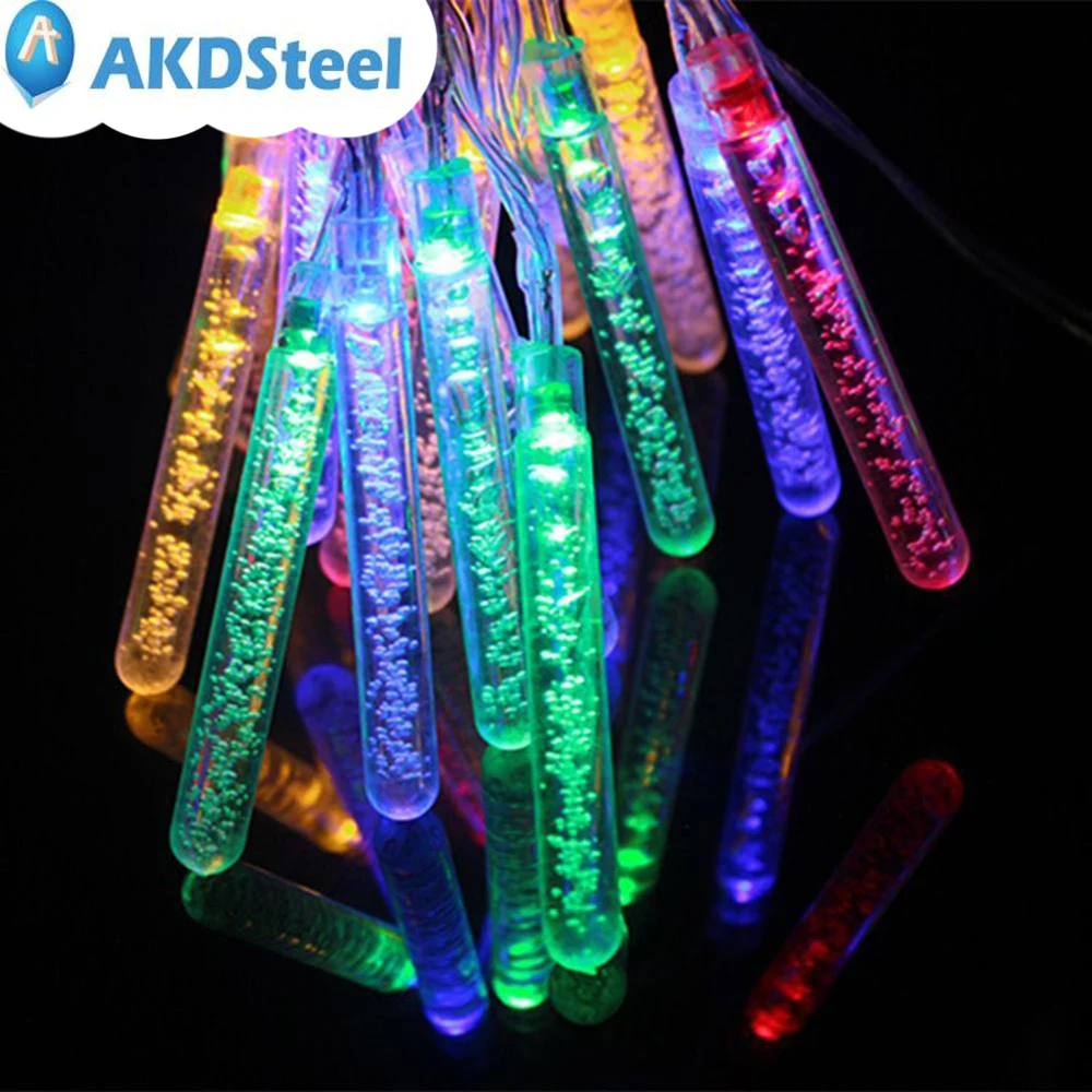 Akdsteel 5 м 20 LED Солнечный Фея Строка пузырь света Открытый Свадебные для