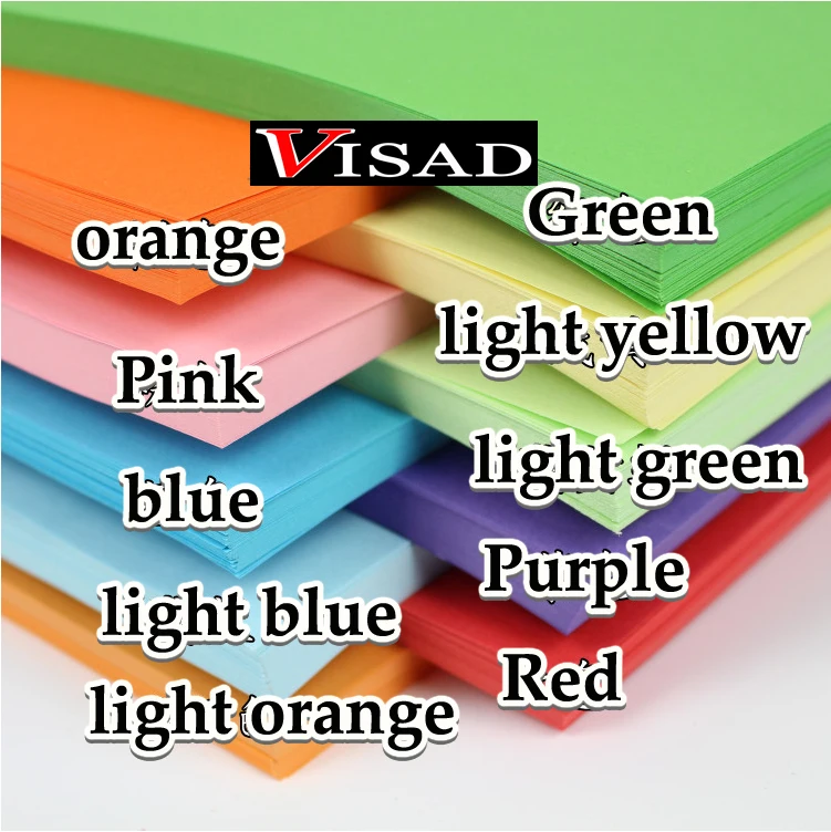 Free shiping 15 colors A4 copy paper &amp office colour handmade printing origami | Канцтовары для офиса и дома