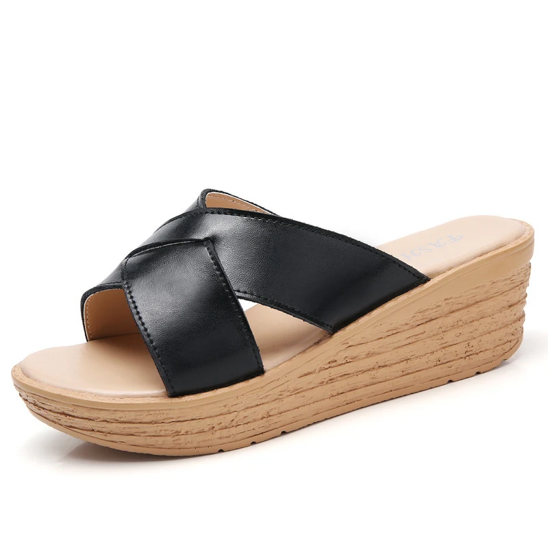 Модные женские сандалии из дермы дышащая пляжная обувь белые босоножки на