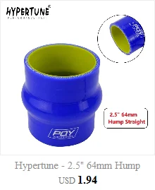 Hypertune-синий и желтый "-2,5" 51 мм-64 мм силиконовый шланг прямой Редуктор Joiner муфта HT-SH02025-QY