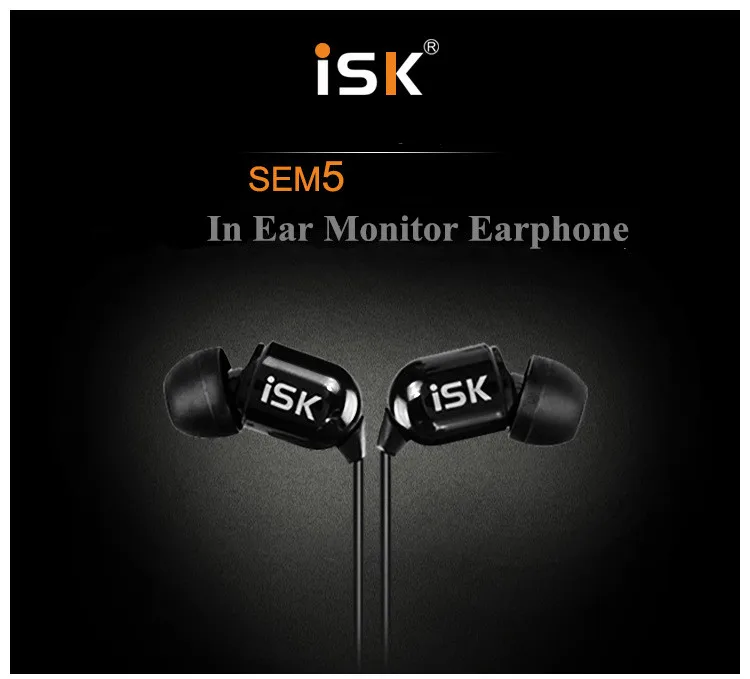 ISK SEM 5 наушники стерео в ухо монитор гарнитура 3,5 мм Hifi наушники для телефона компьютеры сети K песня наушники вкладыши 3 метра