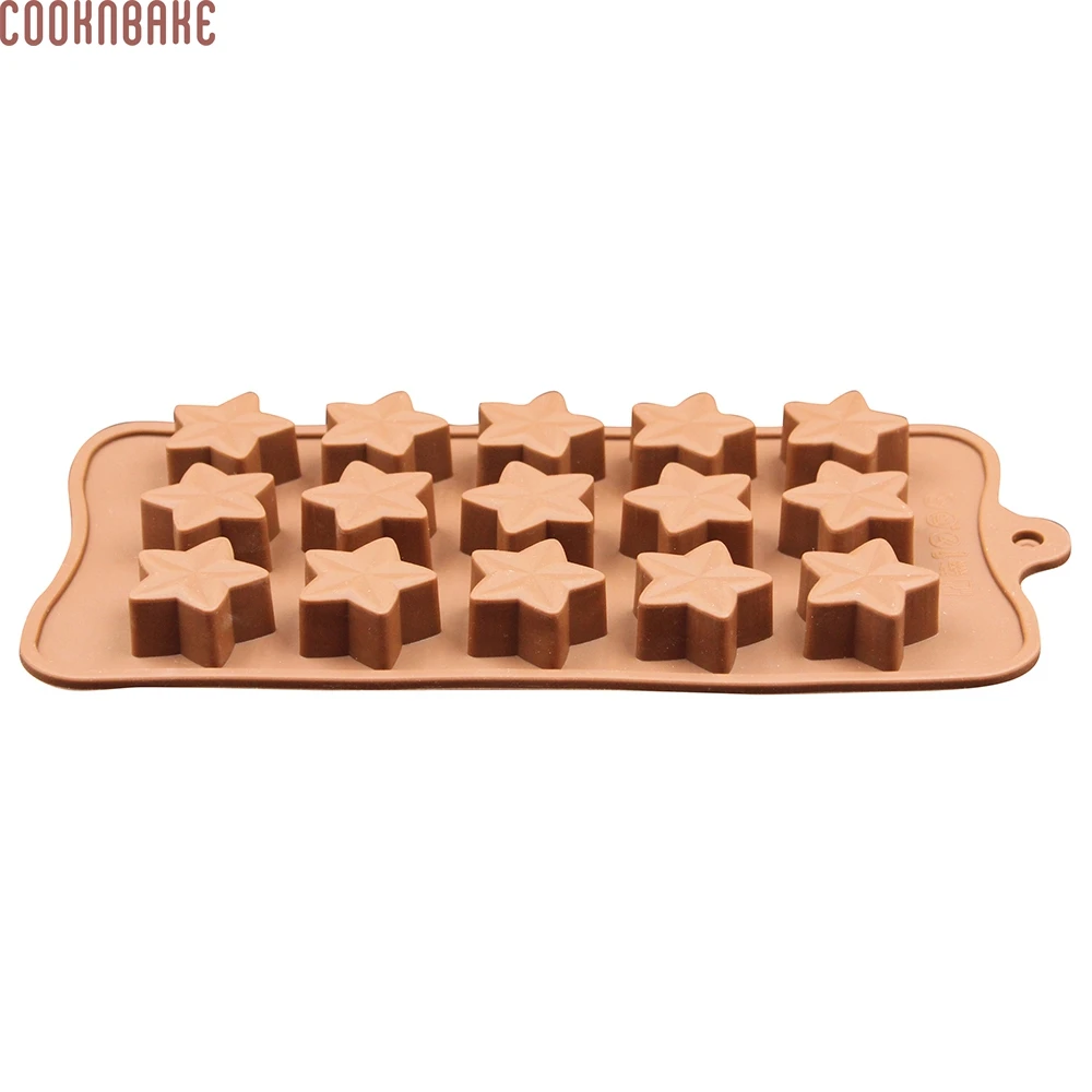 COOKNBAKE DIY силиконовая форма для украшения торта инструмент 15 решеток звезда DIY силиконовая форма для шоколада форма для торта кубик льда SICM-115-3