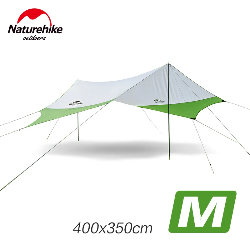 NatureHike походная Палатка Сверхлегкий открытый солнцезащитный тент Кемпинг шатер открытый палатки НН солнцезащитный навес большой брезентовый тент солнцезащитный навес - Цвет: Green M