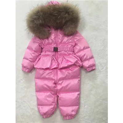 Baby Girl Romper Overalls Children's Winter Newborn Toddler Infant Winter Clothes Baby Clothing Jumpsuit Winter Snow Suit 0123Y - Цвет: As Picture