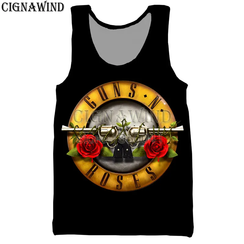 Новинка мужские/женские модные жилеты с 3D принтом guns n roses Стильные топы в стиле