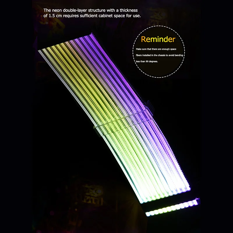 24Pin + 8Pin неоновая линия 24 контактный блок питания RGB ПК материнская плата