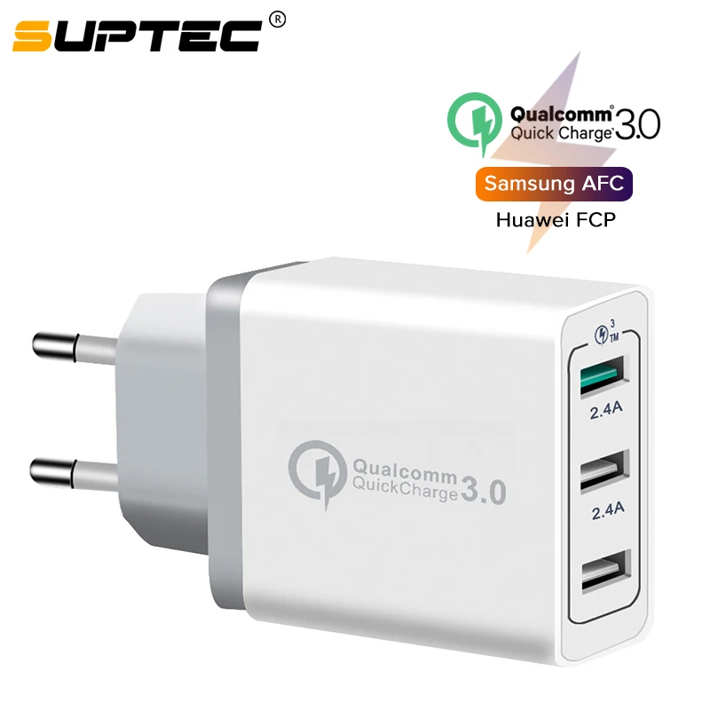 Зарядное устройство SUPTEC Quick Charge 3 0 USB универсальное зарядное Qualcomm QC3.0 настенное