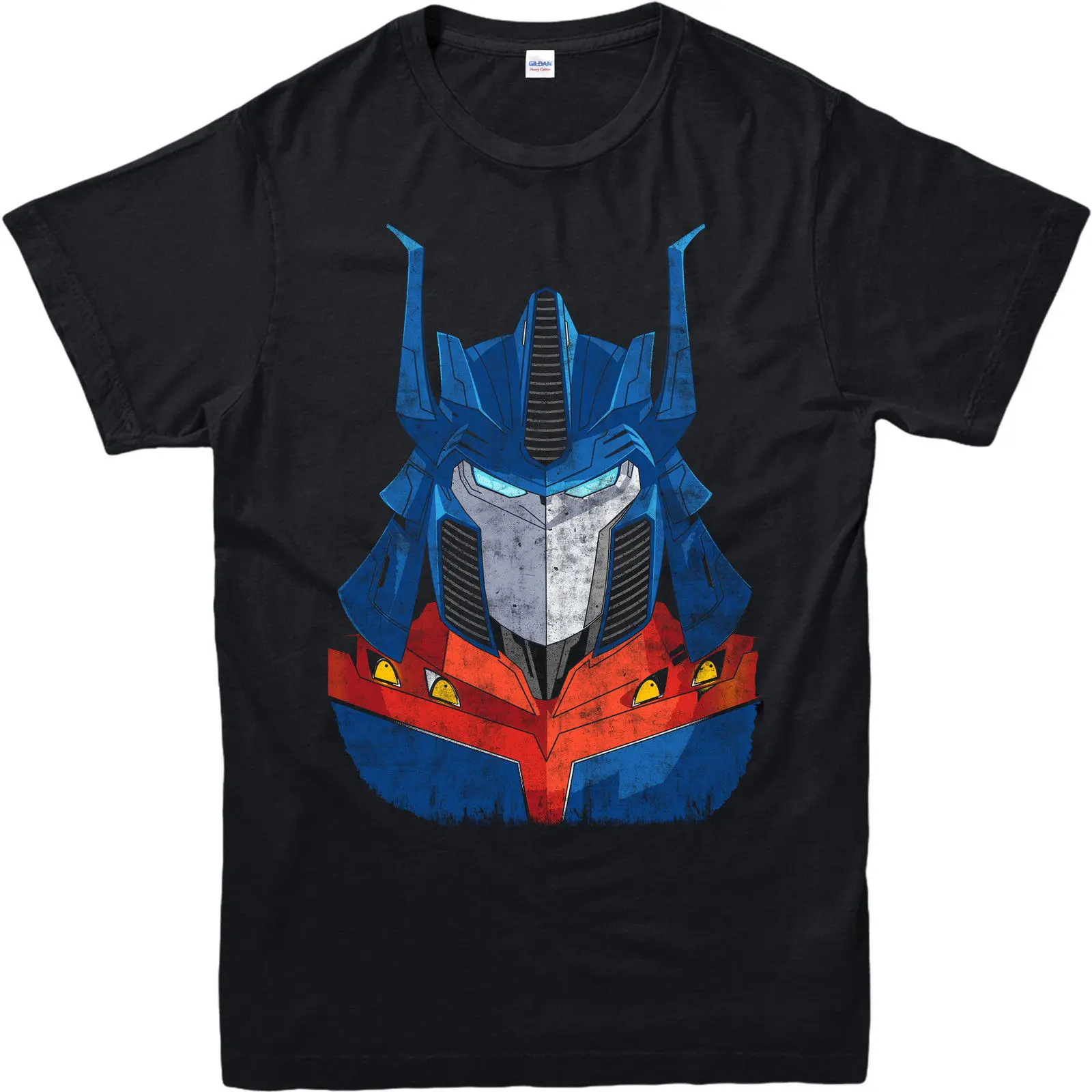 Футболка Оптимус Прайм самурая пародия модный принт футболка плюс