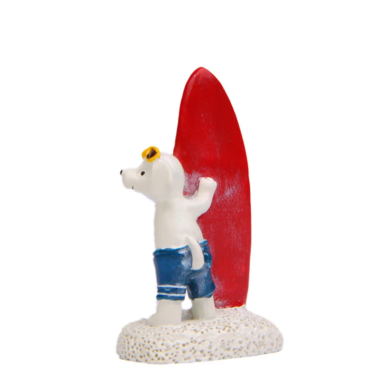 1 шт. Kawaii серфинг щенок модель игрушки Смола Zakka собака фигурка для детей