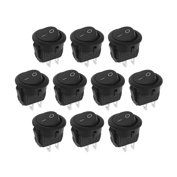 10 шт. кулисный переключатель ВКЛ./ВЫКЛ. 2 позиционный круглый Кулисный для лодки