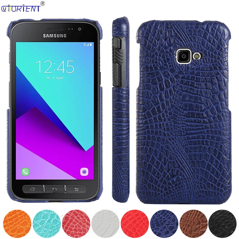 Чехол бампер из крокодиловой кожи для Samsung Galaxy Xcover 4 Xcover4 SM G390W G390F Жесткий рамка