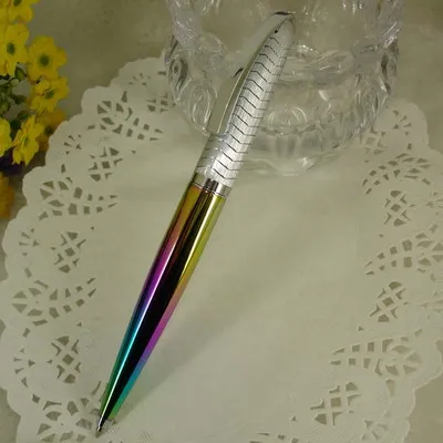 Silver Дизайн многоцветная шариковая ручка 40 г металлическая Тяжелая модная шариковая ручка эксклюзивные подарки для мужчин офисная Ручка для мужчин ts - Цвет: Silver