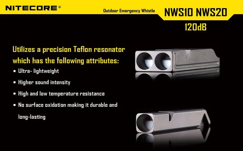 Nitecore NWS10 привлекательный, прочный и портативный Открытый аварийный свисток