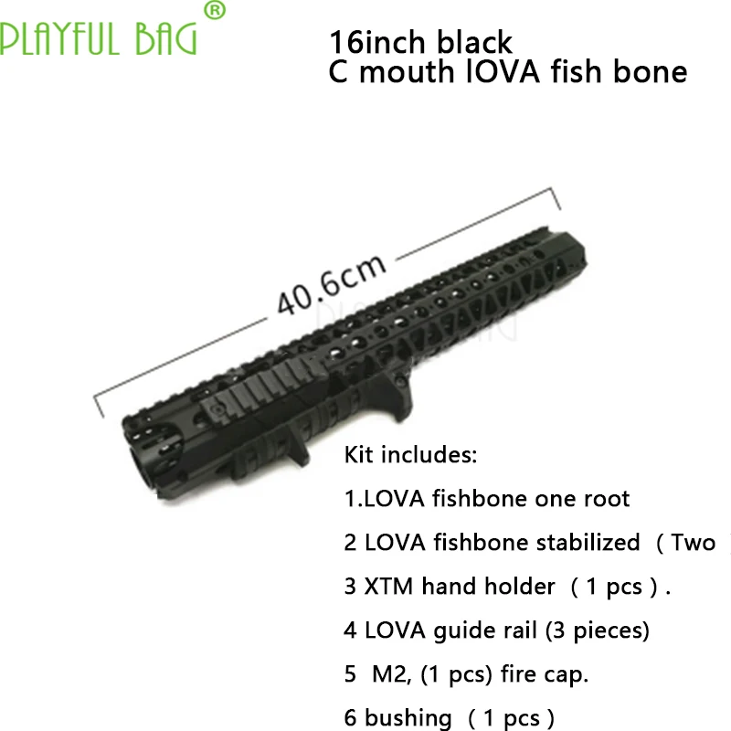 16inch C mouth suit LOVA Рыбная кость Jinming M4 Рыбная кость вставляется непосредственно в набор водяного пулевого пистолета ремонт черный песок Цвет аксессуары M05 - Цвет: 16inch C mouth suit