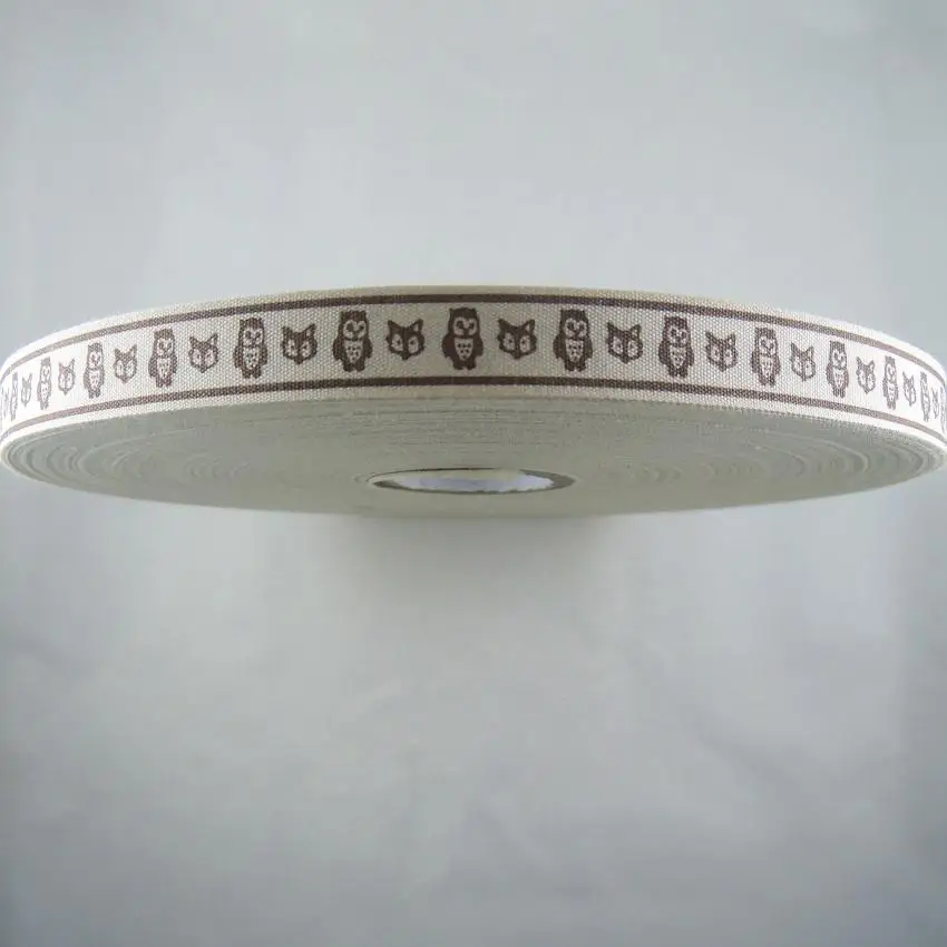 Новинка 2016 5/8 дюйма 15 мм лента с принтом совы 100% хлопок сделай сам ткань