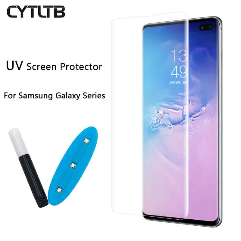 Нано УФ лампа для защиты экрана Samsung Galaxy S10 S9 S8 Plus E|Защитные стёкла и плёнки