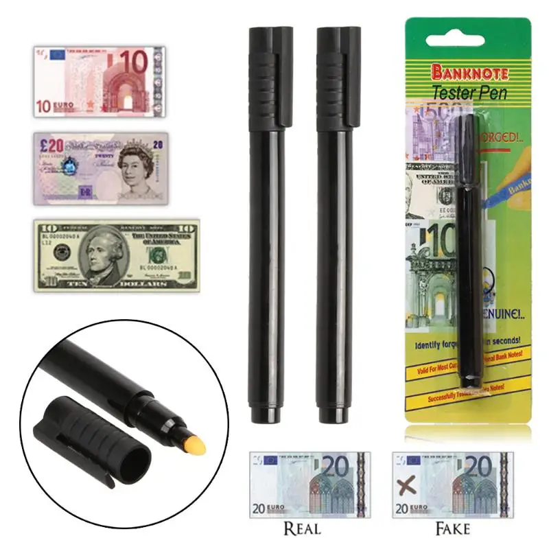 1/2/3Pcs Money Checker Banknote Detector Currency Detector Counterfeit Marker Fake Banknotes Tester Pen Ink Hand Checking Tools