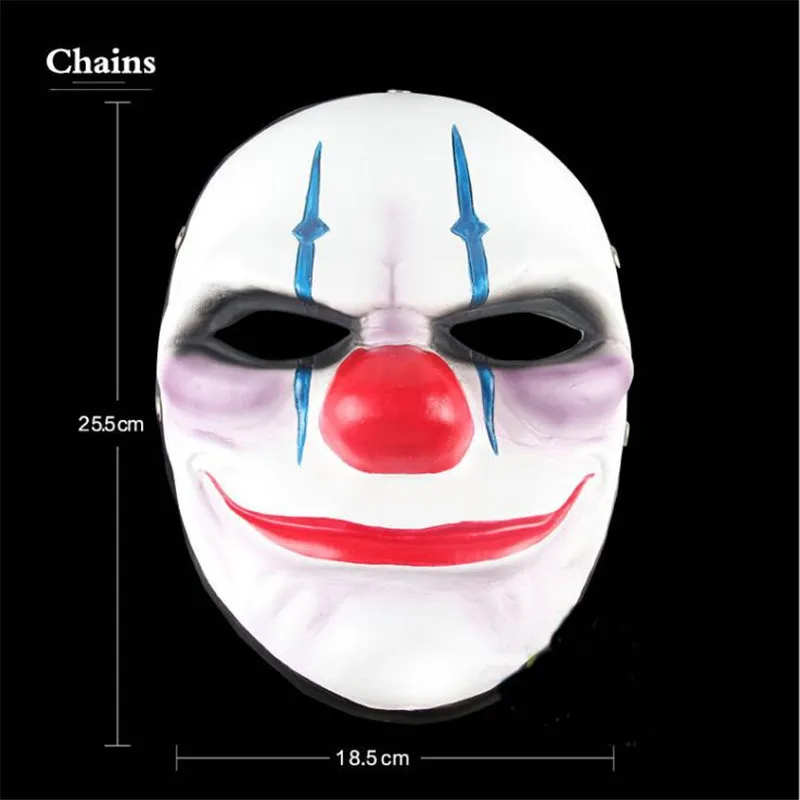 Страшная маска Payday 2 из смолы The Heist Dallas/Wolf/Chains/Hoxton Хэллоуин клоун маскарадный костюм для косплея мужские Вечерние Маски