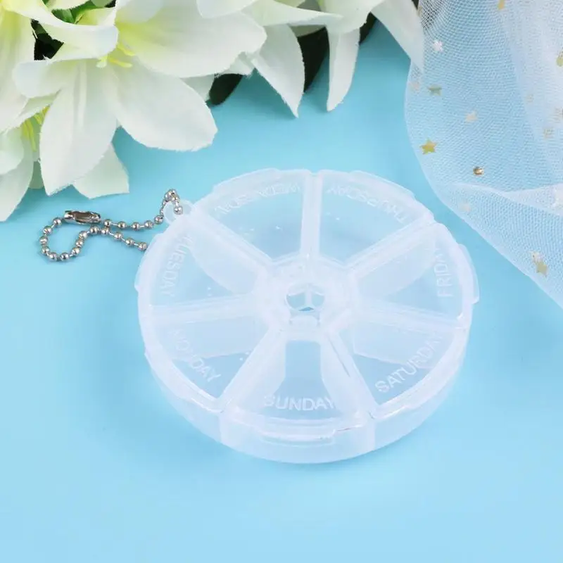 Прозрачный 7 дней Еженедельный держатель для таблеток органайзер хранения