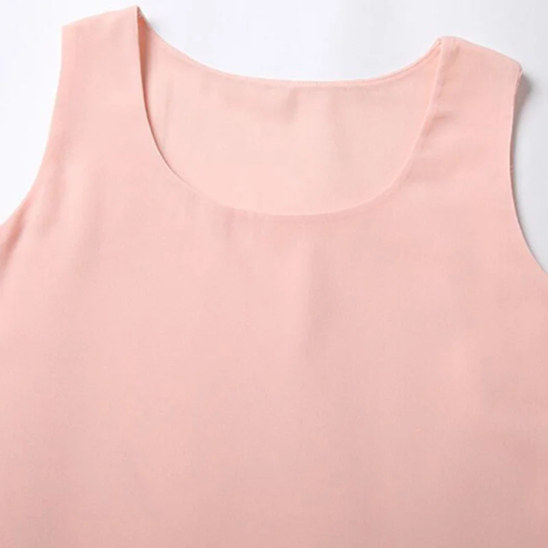 Женская шифоновая блузка свободного покроя повседневный однотонный топ на
