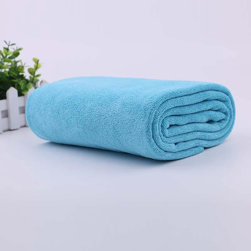 blue Банное полотенце из микрофибры, полотенце для лица s для взрослых, однотонное мягкое супер абсорбирующее быстросохнущее полотенце для ванной - Цвет: blue