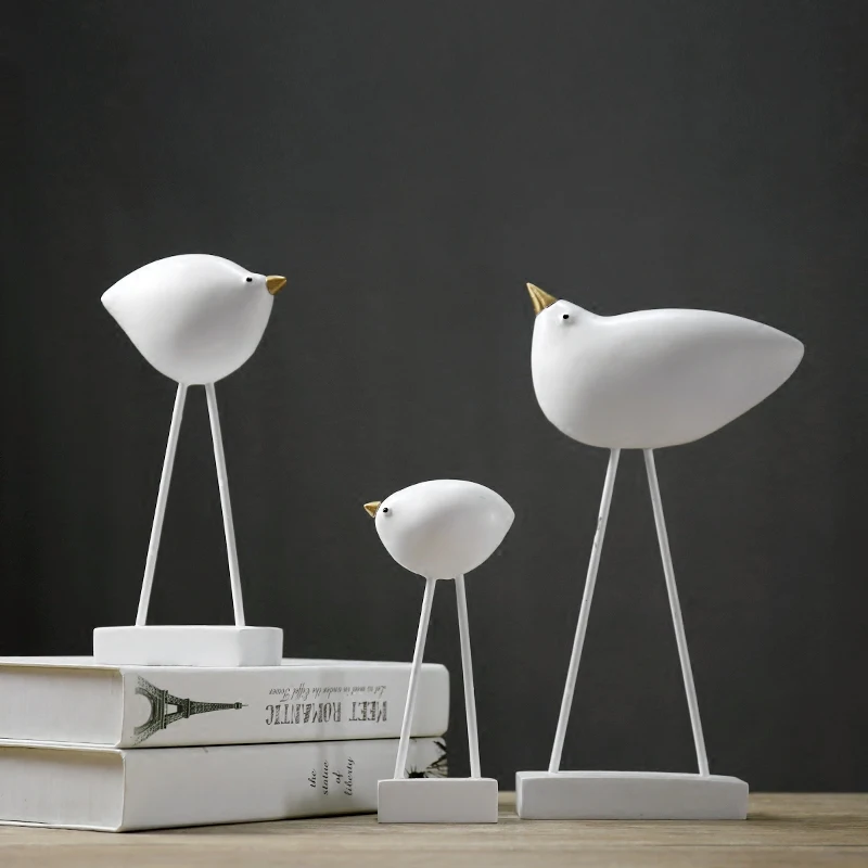 Европа творческий с птицами из смолы фигурки Бар Винтаж статуя home decor ремесел