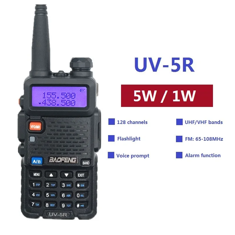 2 шт. Baofeng UV 5R Портативное двухстороннее радио UHF VHF CB Ham радиостанция Беспроводная