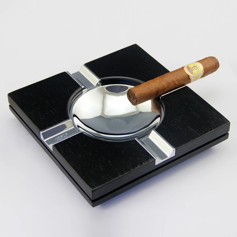 Роскошная черно коричневая пепельница для сигар в форме ложки с четырьмя