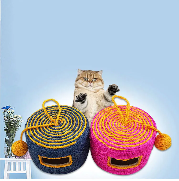 Шарики для кошек Sisal износостойкие тканые валики в виде бургеров с двумя