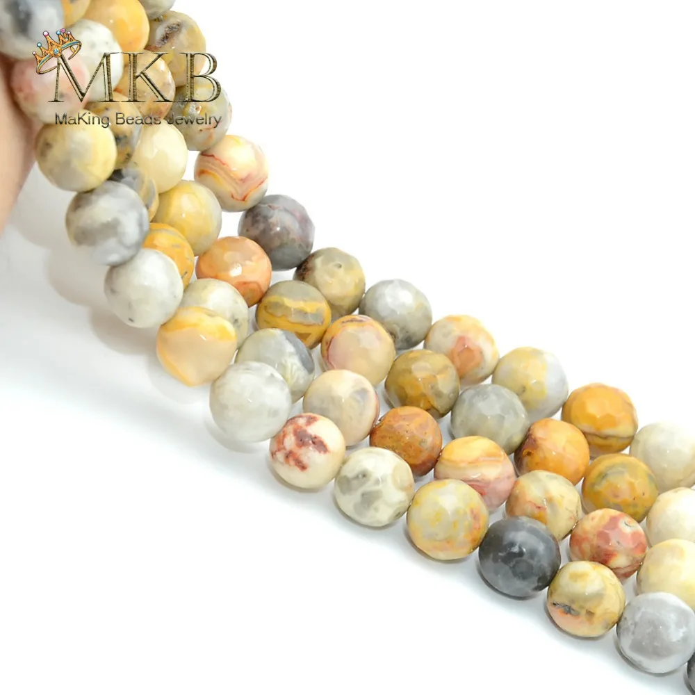 _ Круглые Бусины Из Crazy Agates для изготовления ювелирных изделий 4 6 8 10 мм бусины с