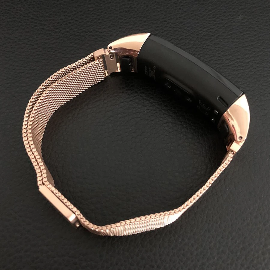 Rose gold Металлический ремешок для часов Honor Band 4, браслет из нержавеющей стали для huawei Honor Band 4/5, аксессуары для умных браслетов - Цвет: Rose gold