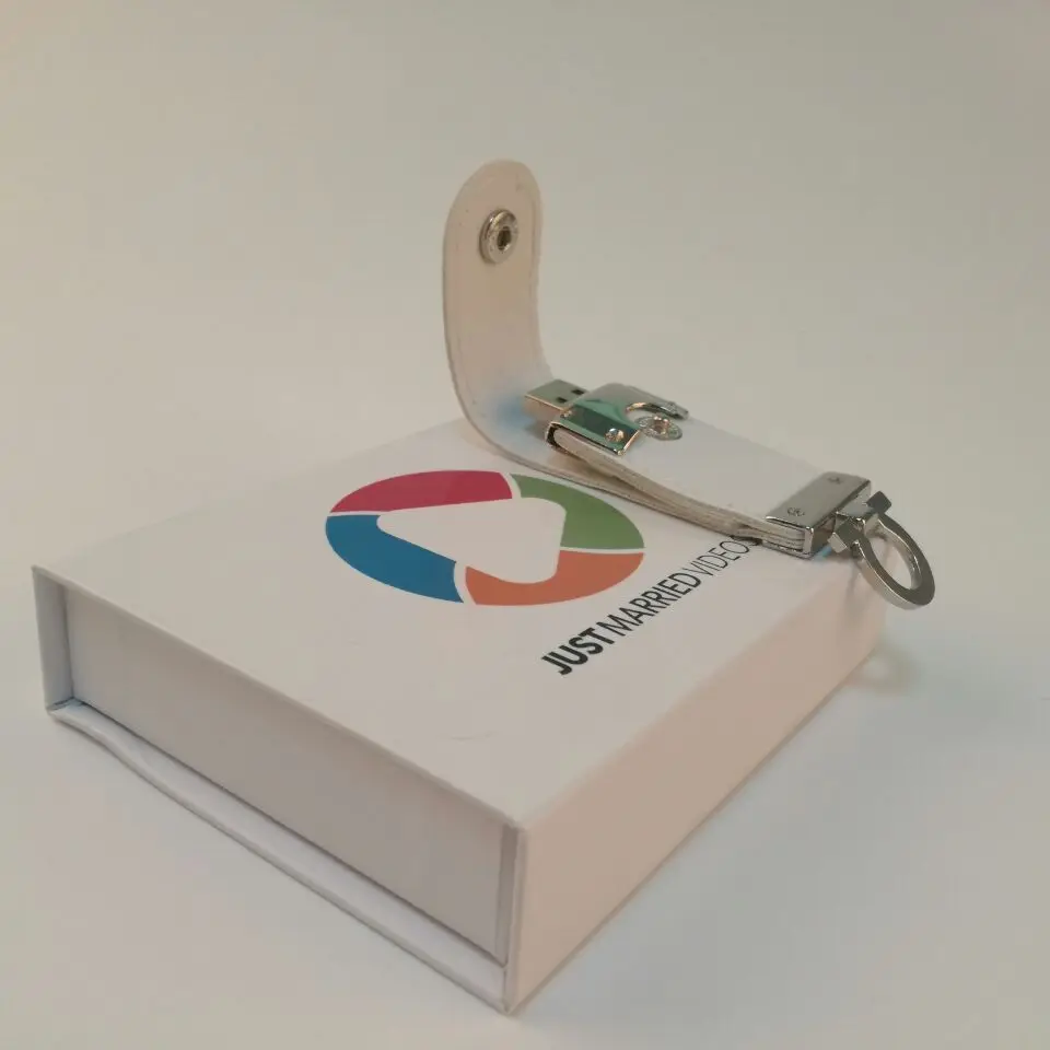 Высококачественный кожаный usb с коробкой usb 2,0 флэш-накопитель